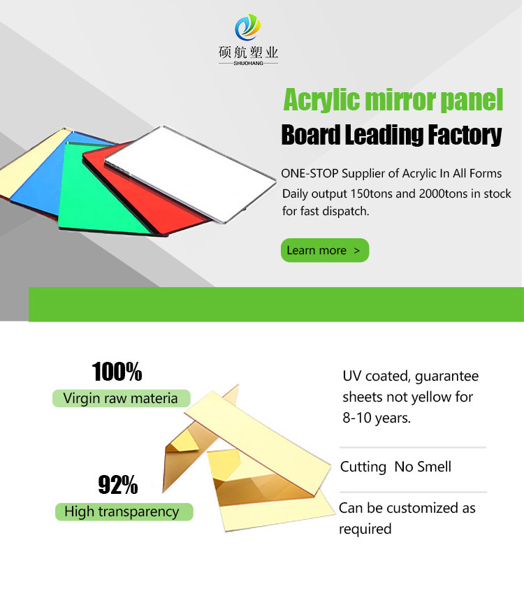 acrylic mirror acrylic sheet 4x8 fiberglass sheets and 18mm acrylic sheet from Shuohang