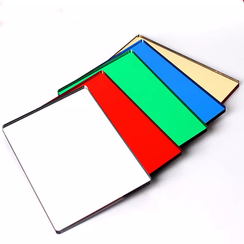 Shuohang 4x8 Mirror Acrylic Sheet 0.8mm 1mm 2mm 3mm Back Coated Adhesive Painted Acrylic Covered by PE Film or Craft Paper