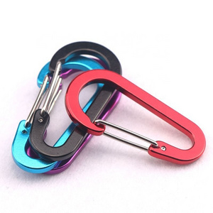 6cm gourd shape S shape  wire gate flat keychain carabiner hook