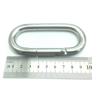 Chinese Rigging Factory Track Runway Oval Shape Stainless Steel Carabiner Snap Hook