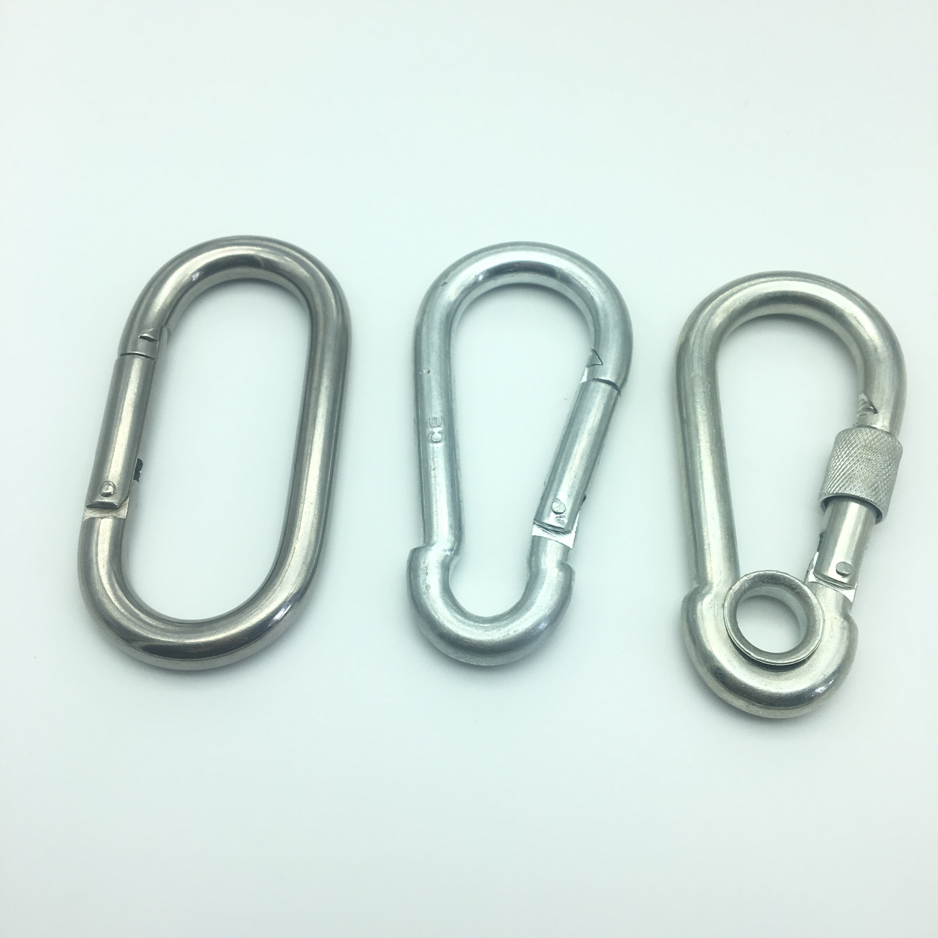 Chinese Rigging Factory Track Runway Oval Shape Stainless Steel Carabiner Snap Hook