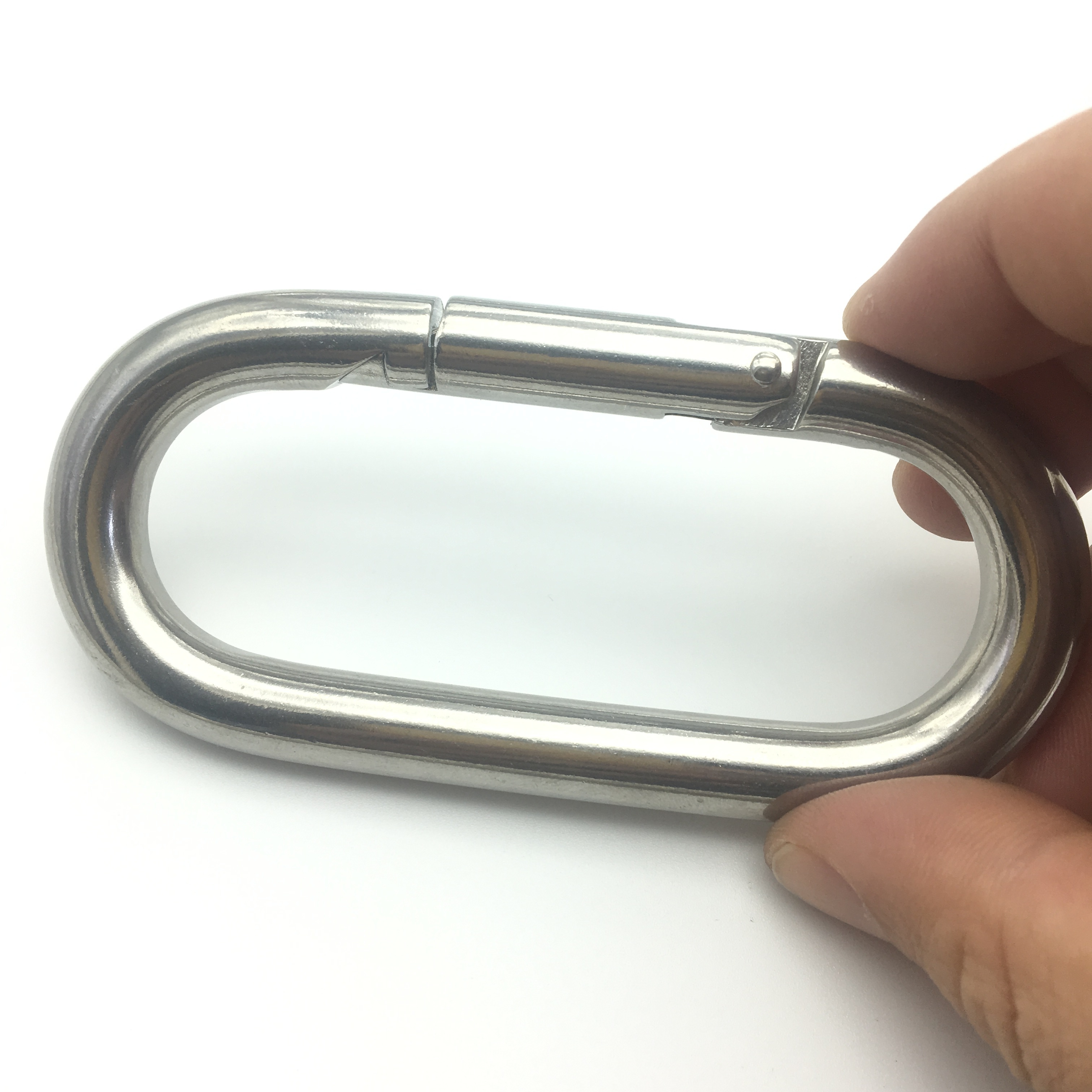 Chinese Rigging Factory Track Runway Oval Shape Stainless Steel Carabiner Snap Hook