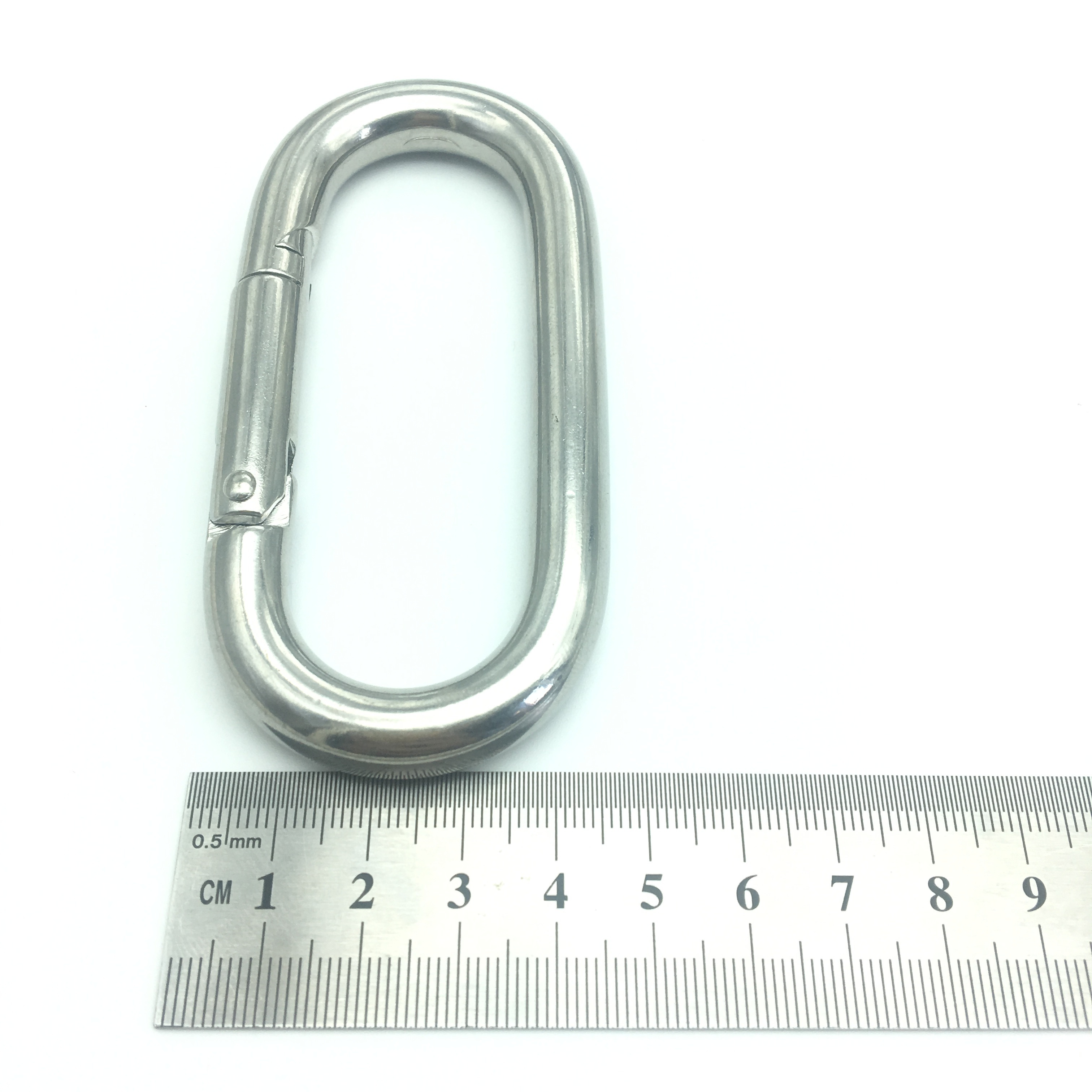 Chinese Rigging Factory Track Runway Oval Shape Stainless Steel Carabiner Snap Hook