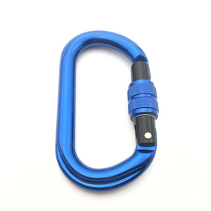 25kn oval shaped screw lock carabiner