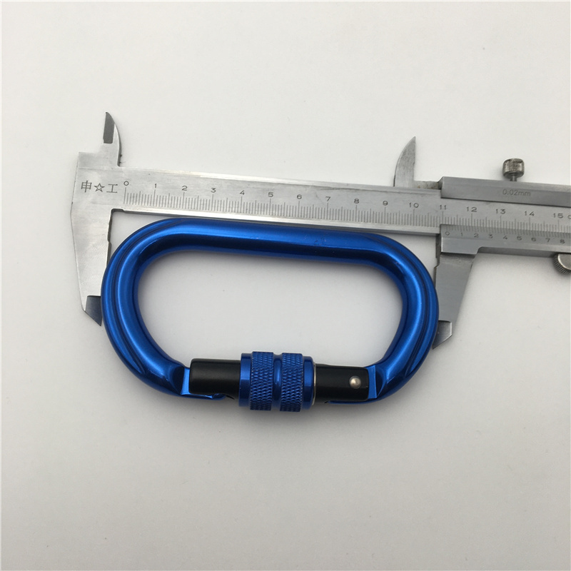 25kn oval shaped screw lock carabiner