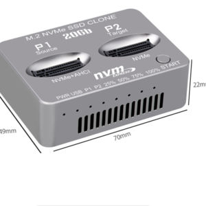 M.2 NVMe AHCI SSD Docking Station,USB3.2 20Gbps double SSD Clone Docking Station Plug and play