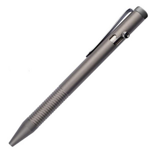 Titanium Alloy Bolt Action Pen Compatible with Parker Refill Stainless Steel Pen Clip Pocket Business Collection Ballpoint