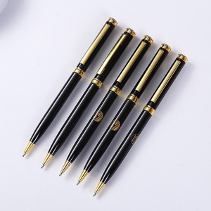 Promotional wholesale cheap office supply metal pen hotel pen twist metal slim ballpen