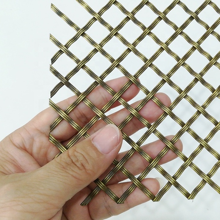 Stainless Steel Decorative Woven Wire Mesh For Metal Curtain Wall