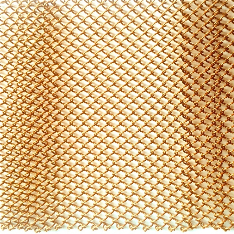 Decorative aluminium metal mesh curtain chain drapery fabric fireplace