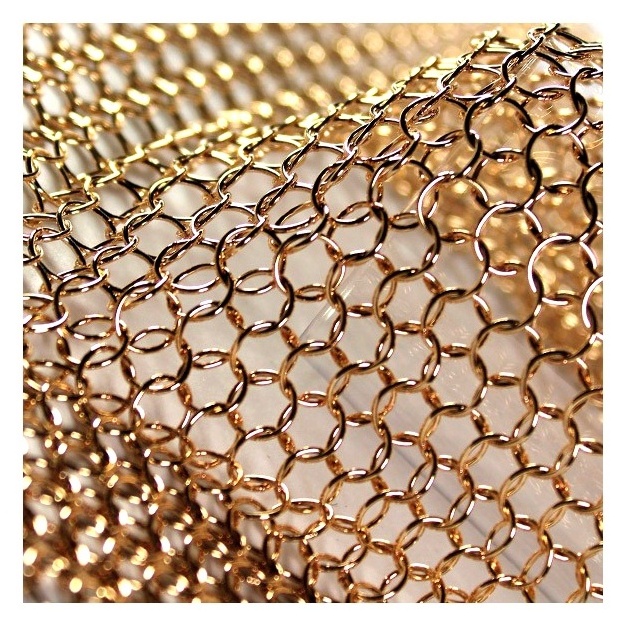 Decorative Chain Mail Ring Mesh Metal Curtain For Screens & Room Dividers