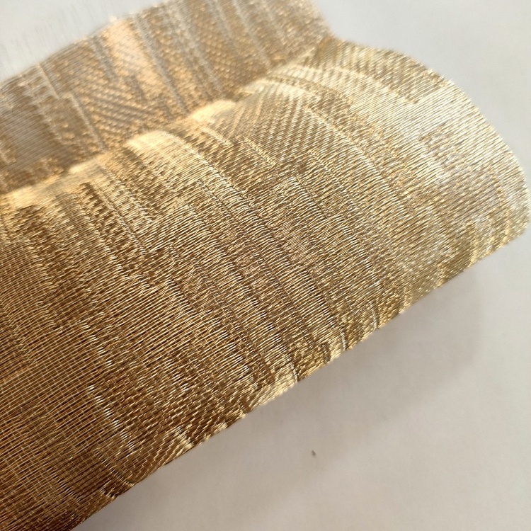 Woven Wire Mesh for Wallpaper Decorative Interior Luxury Woven Metal Fabric