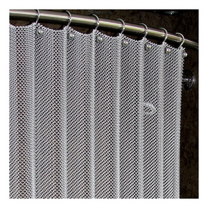 Decorative aluminium metal mesh curtain chain drapery fabric fireplace