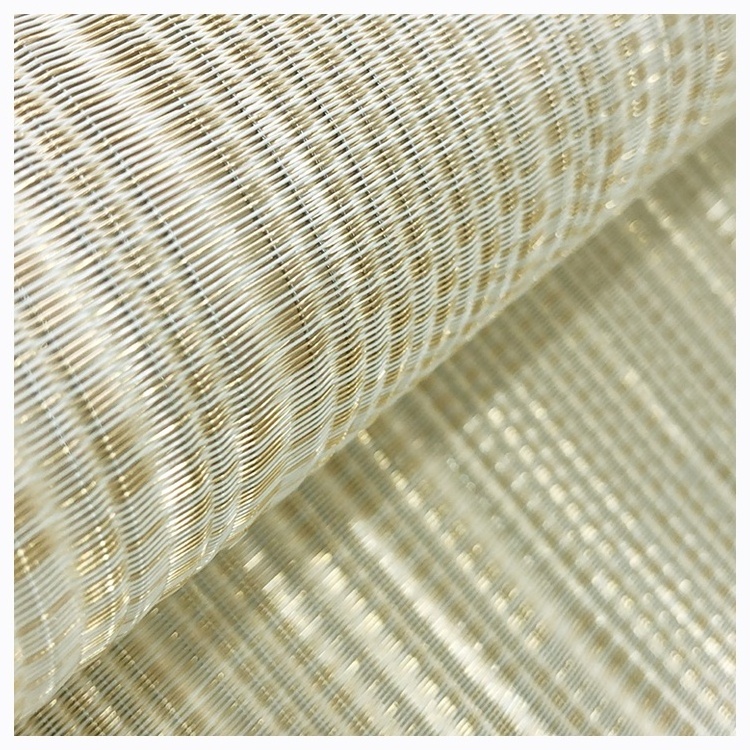 Wire Mesh Industry Custom Decorative Metallic Fabric Laminated Glass Tempered Art Waterproof Modern Wallpapers Copper 3m 0.9mm