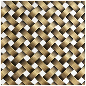 Stainless Steel Wire Mesh Decorative Wire Mesh Anti-bronze color Woven Metal Mesh for Cabinets