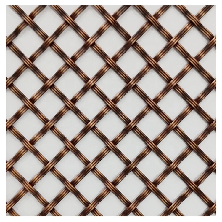 Stainless Steel Decorative Woven Wire Mesh For Metal Curtain Wall