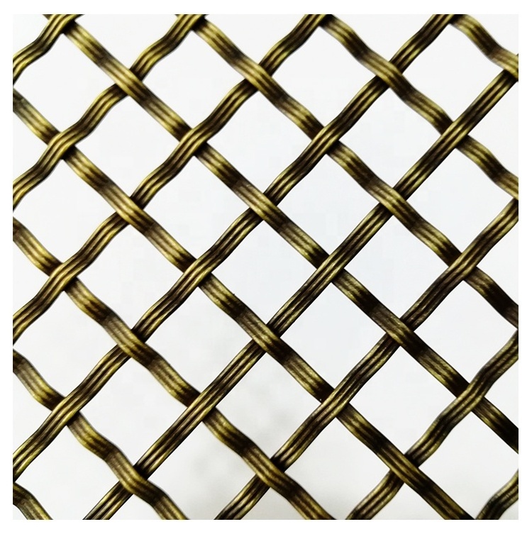 Stainless Steel Decorative Woven Wire Mesh For Metal Curtain Wall