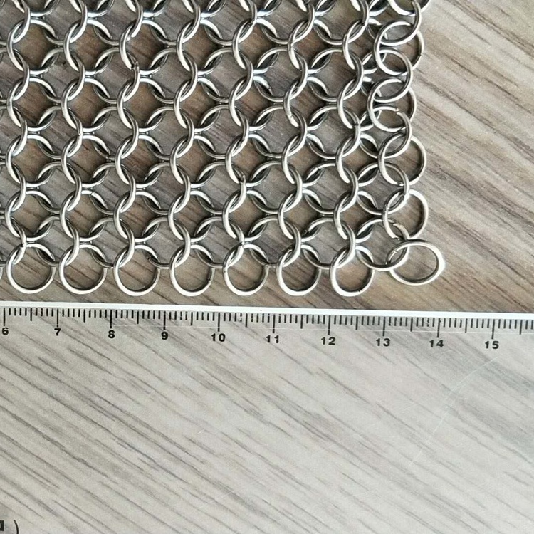 Decorative Chain Mail Ring Mesh Metal Curtain For Screens & Room Dividers