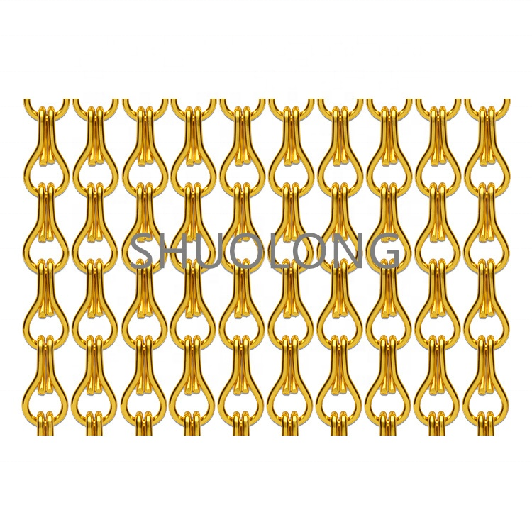 Metal Chain Link Fly Screen Mesh Door Curtain