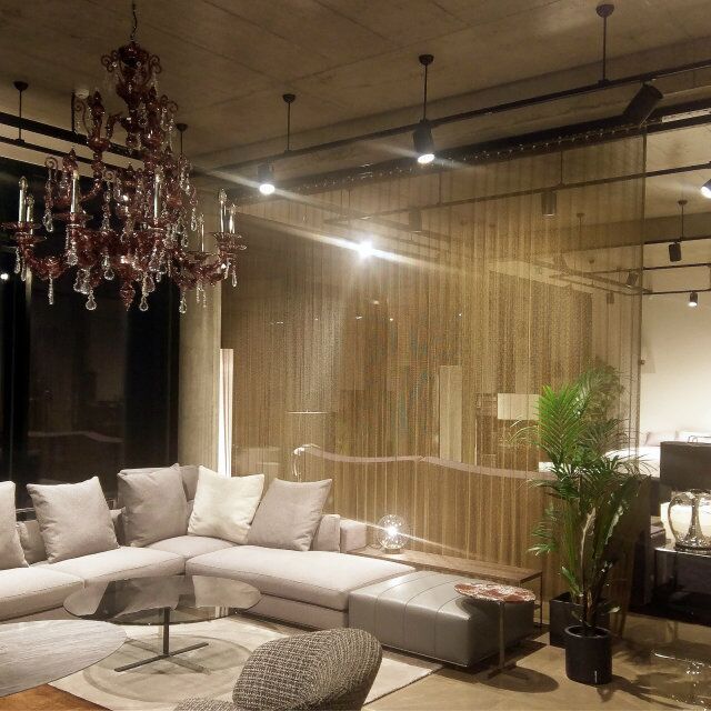 Decorative aluminium metal mesh curtain chain drapery fabric fireplace