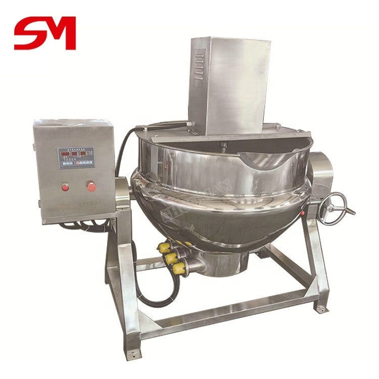 High Quality Food Hygiene Standards Gas Electric Heating Jacket Jacketed Kettle With Stirrer Mixer