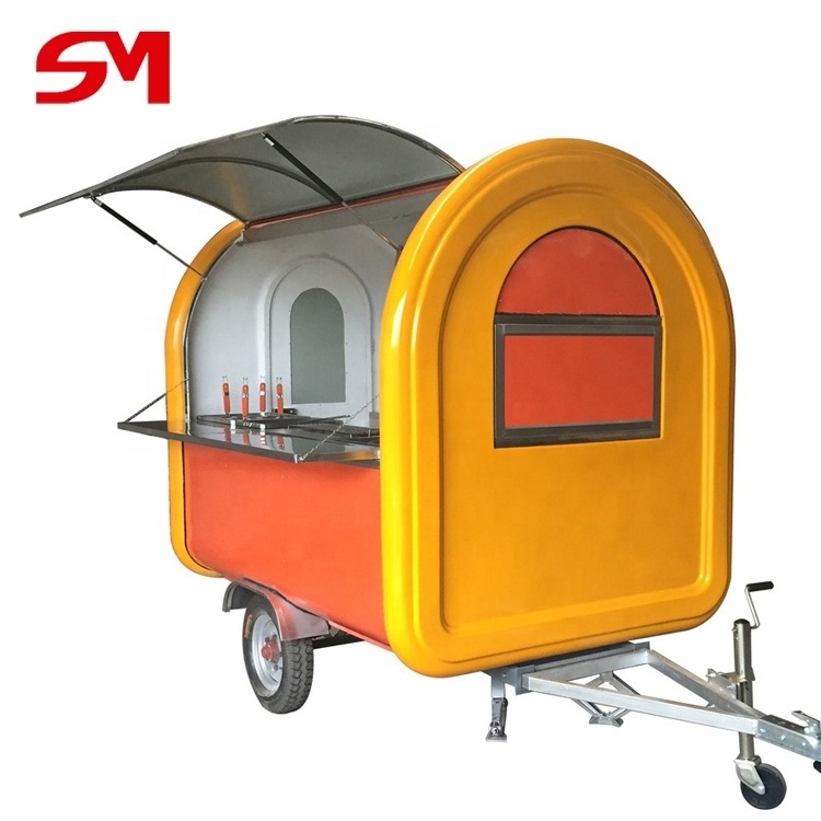 2016 popular long lifetime mobile food carts for coffee for donuts for sale