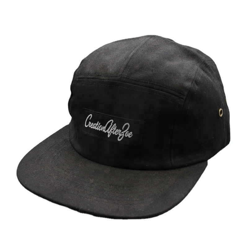 high quality customized leather 5 panel cap and hat