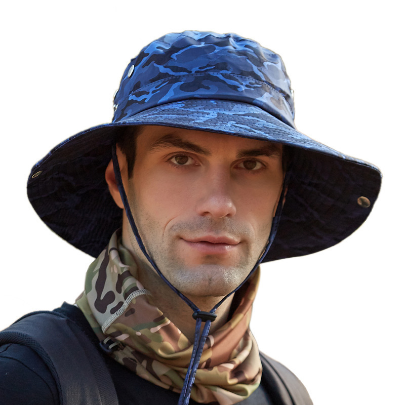 custom design unisex bucket hat fishing high quality soft waterproof 100% polyester bucket hat with string