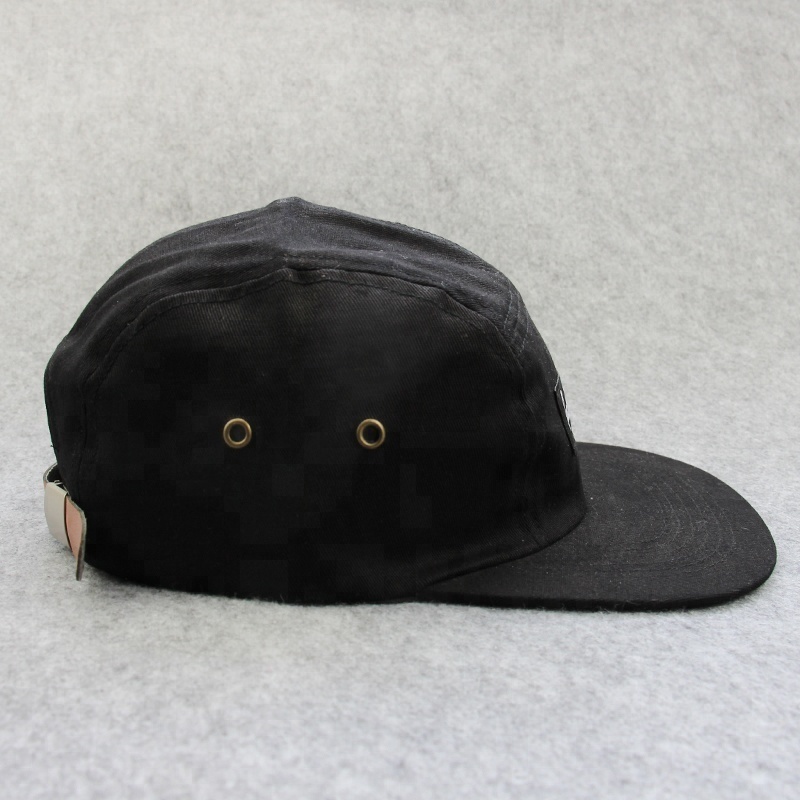 high quality customized leather 5 panel cap and hat