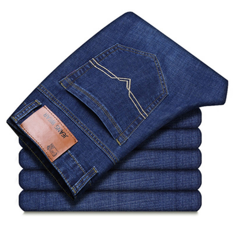 New fashion high quality wholesale straight Business casual stretch plus size men's jeans