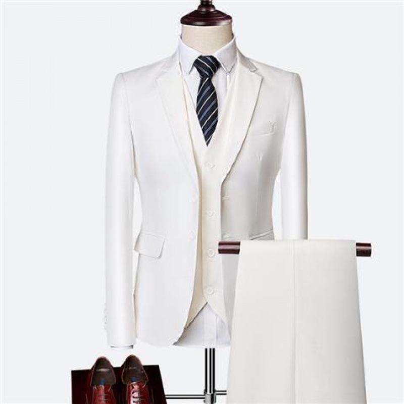 New Design Double Breasted Men's Suit With Pants Burgundy 2 Pieces Slim Fit Wedding Costume Homme Party Prom Blazer Male Wear