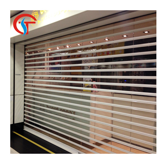 Clear polycarbonate electric transparent roller shutter