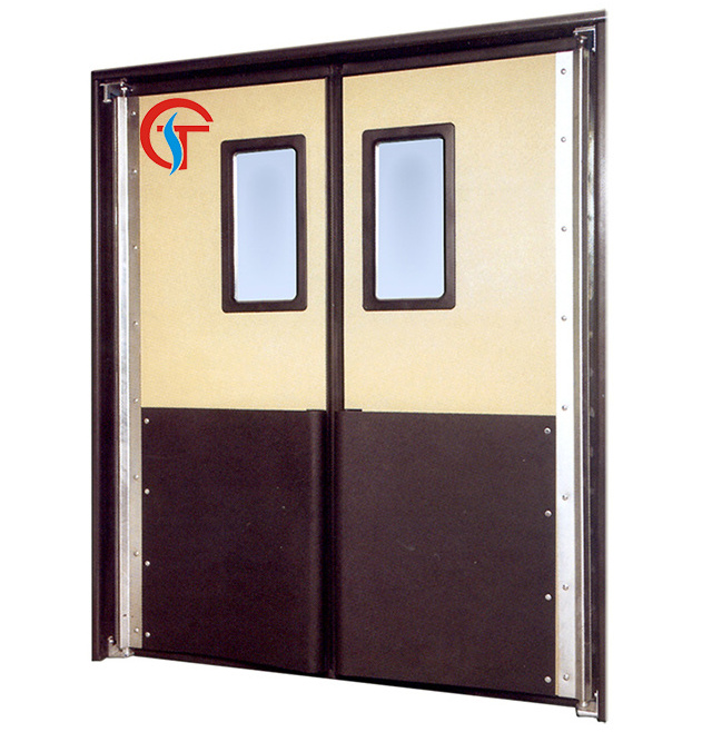 Food Industry Swing Stainless Steel Traffic Kitchen Doors For Restaurant