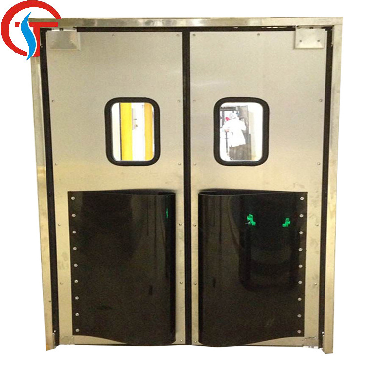 Food Industry Swing Stainless Steel Traffic Kitchen Doors For Restaurant