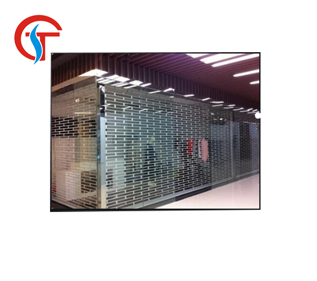 Entrace Store Clear Transparent Roller Grilles Shutter Shop Front Shutter