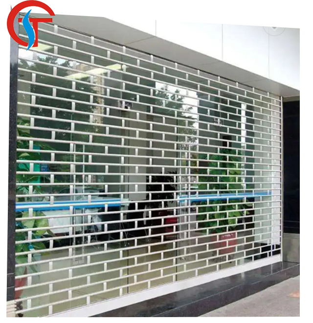 Entrace Store Clear Transparent Roller Grilles Shutter Shop Front Shutter