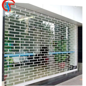 Entrace Store Clear Transparent Roller Grilles Shutter Shop Front Shutter