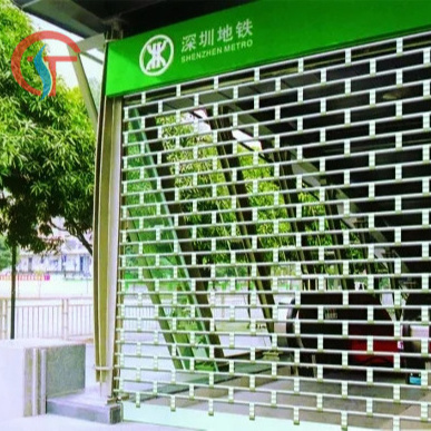 Entrace Store Clear Transparent Roller Grilles Shutter Shop Front Shutter