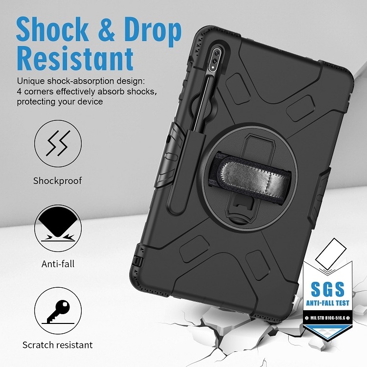 Shockproof Rugged Tablet Case For Samsung Tablet Tab  S8 Ultra S7 FE S8 plus Galaxy Tab Cover Case With Pen Slot