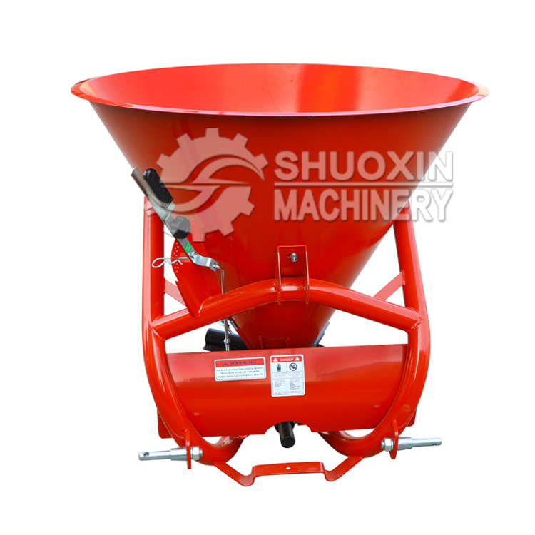 ShuoXin Tractor PTO Mounted stainless steel Single disc fertilizer spreader for fertilizer salt sand spreader