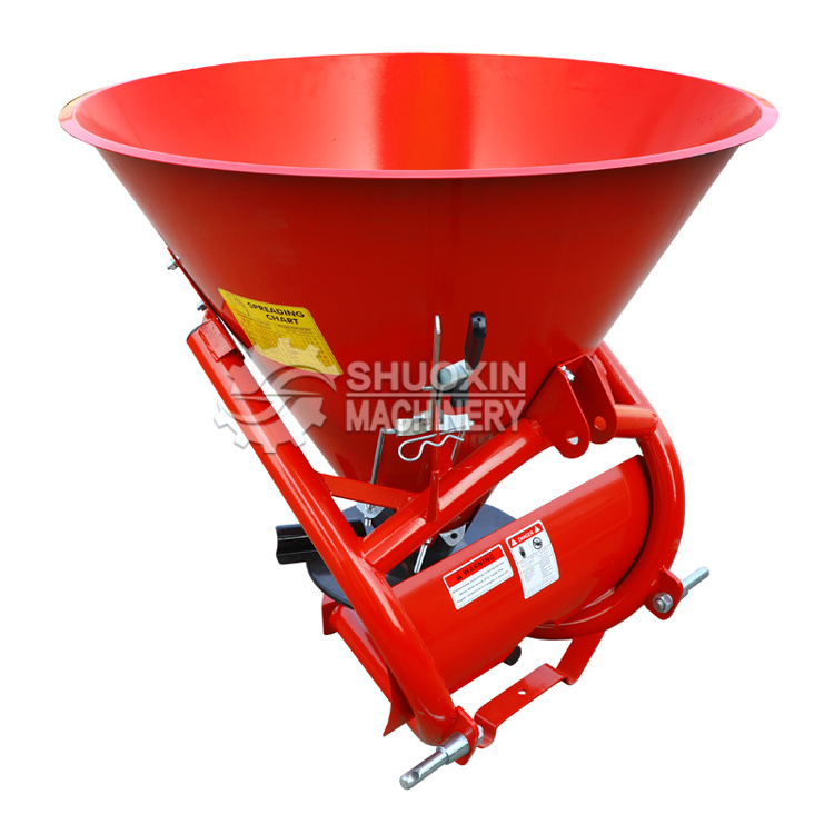 ISO approved 3 point linkage tractor PTO mounted stainless steel fertilizer salt sand spreader