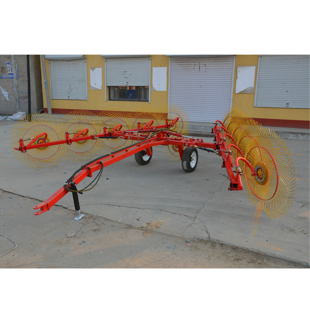 China supplier Farm Equipment Tractor PTO Traction finger wheel Rotary Hay Rake