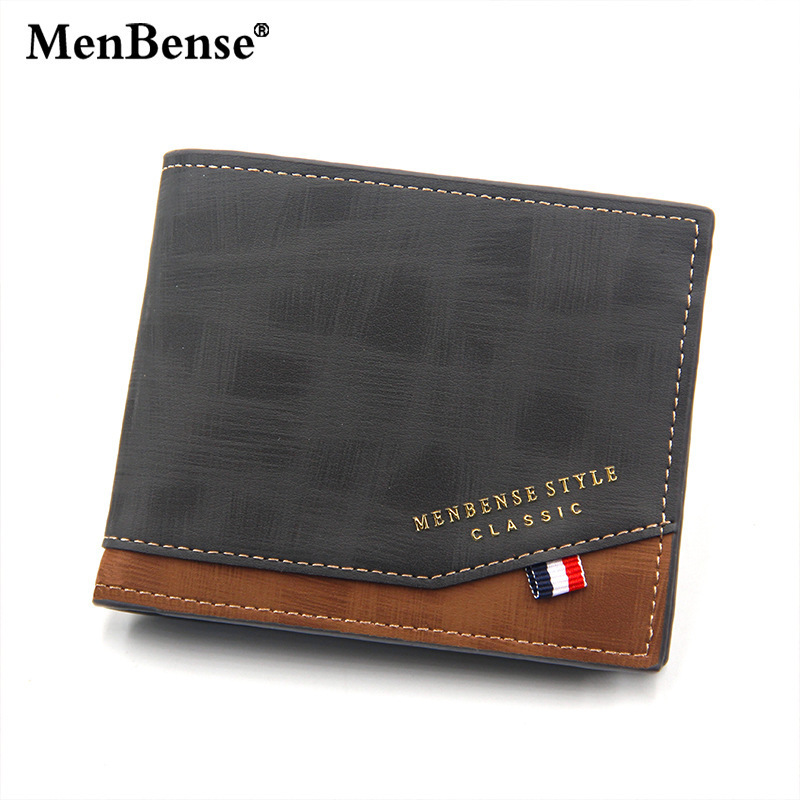 Wholesale Baellery Men's Short Business wallet Multi Card Fashion Leather Moneybag Wallet