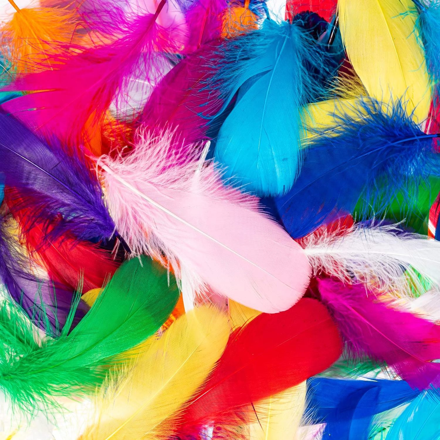 50Pcs 9-15CM Goose Feathers 4-6 Inch for Crafts DIY Wedding Decoration Home Party Decor Clothing Hats Mask Decorating