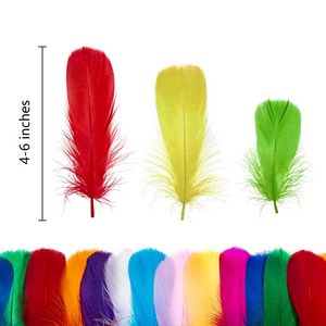 50Pcs 9-15CM Goose Feathers 4-6 Inch for Crafts DIY Wedding Decoration Home Party Decor Clothing Hats Mask Decorating