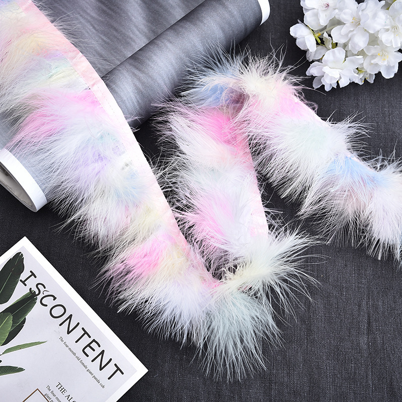 Factory Direct Sales Vascular Velvet Turkey Feather Cloth Handmade Accessories Accessories DIY Clothing Skirt Decoration