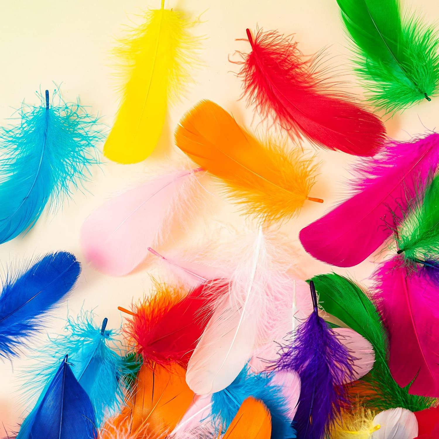 50Pcs 9-15CM Goose Feathers 4-6 Inch for Crafts DIY Wedding Decoration Home Party Decor Clothing Hats Mask Decorating