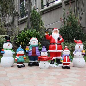 Fiberglass Sculpture  Life Size statue Fiberglass christmas Santa Claus Gift Fiberglass christmas decorations Sculpture