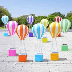 Display resin mold hot air balloon prop fiberglass balloon sculpture for amusement party decoration