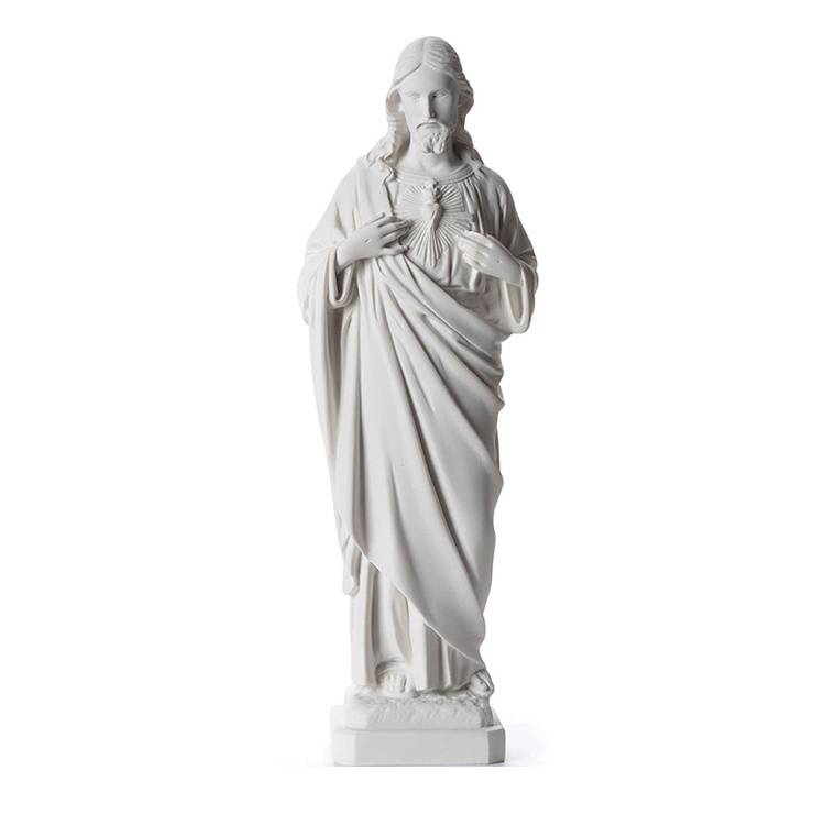 life size white  marble christ jesus art statue